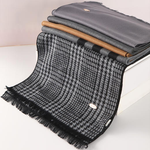 【金三塔】真丝绒双面提花长巾 商品图2