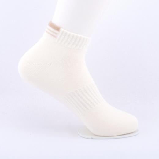 【自营】有机棉白色运动束脚船袜(男）1双28-30cm 商品图0