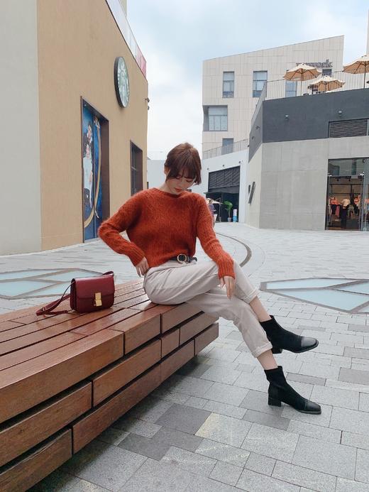 【百图lulu私服】【毛呢裤】九分裤 高腰显瘦直筒宽松  毛呢裤  烟管裤 商品图5