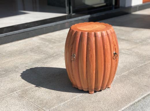 红桥红  家具严选  缅甸花梨（大果紫檀）  【42有提环瓜棱式 坐墩】 商品图7