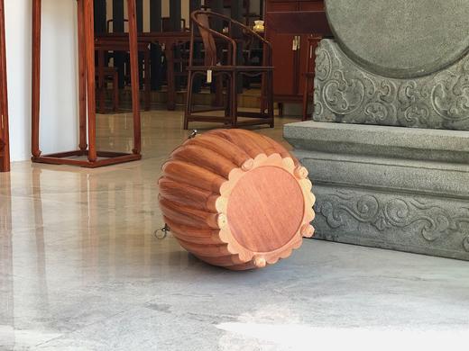 红桥红  家具严选  缅甸花梨（大果紫檀）  【42有提环瓜棱式 坐墩】 商品图8