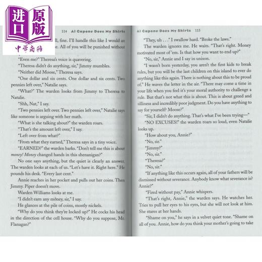 预售 【中商原版】纽伯瑞：卡彭老大帮我洗衬衫 2005纽伯瑞银奖 Al Capone Does My Shirts 儿童获奖文学故事插图小说 英文原版 7-12岁 商品图4
