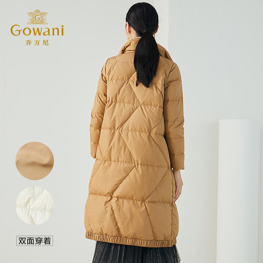 乔万尼冬季新品简洁时尚大方设计款百搭90白鸭绒双面穿羽绒服ES4T422 商品图3