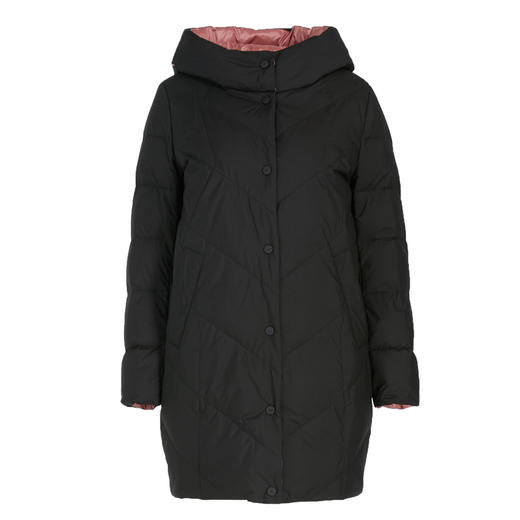 乔万尼冬季新款茧型宽松设计休闲包容保暖舒适双面穿羽绒服女ES4T365 商品图4