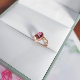 18K镶嵌碧玺戒指