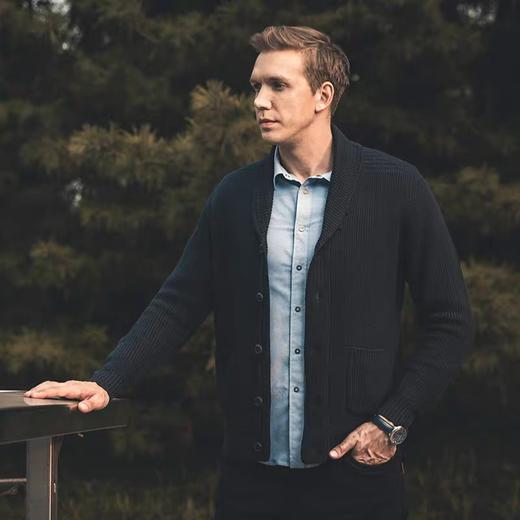 新品龙牙隐潮美丽诺羊毛开衫毛衣 商品图2