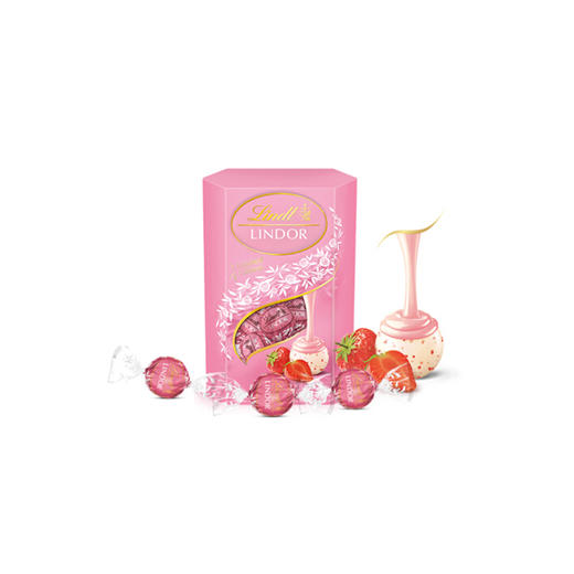 瑞士莲200g软心草莓奶油白巧克力 16粒装 商品图0