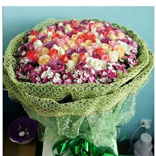 繁花如梦----99朵彩色玫瑰花束五选一 商品图5