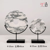 灰白玉片+托 饰品摆件 Marble disk with stand 商品缩略图4