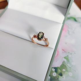 18K镶嵌碧玺戒指