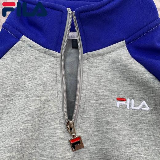 点此购买 斐乐中小童加绒半拉链拼接套装 子琦165114