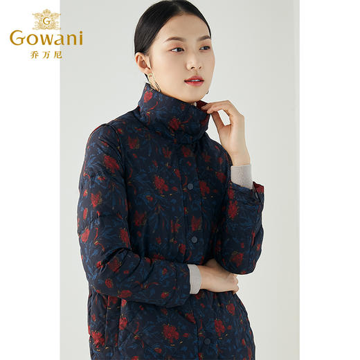 乔万尼秋冬新款宽松茧型立领设计舒适休闲百搭两面穿羽绒服ES4T358 商品图2