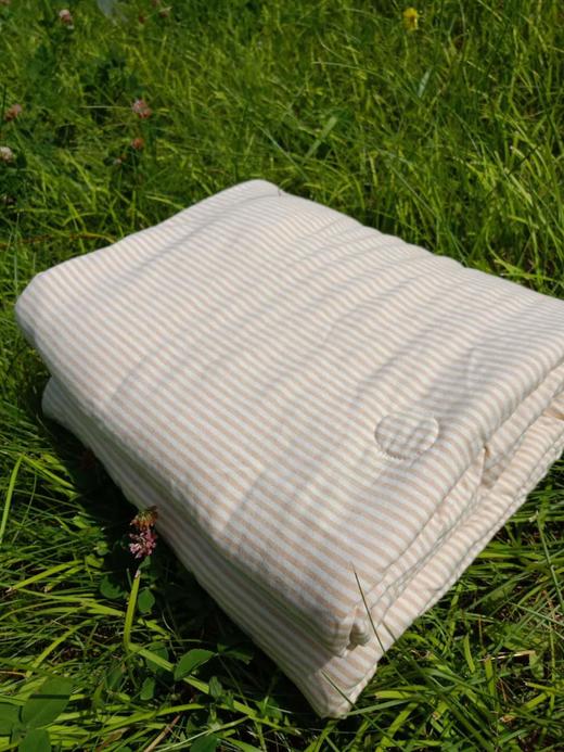 【自营】自然元素薄被（有机棉）（单人）1.5m*2m（约1.2kg）细条纹/宽条纹/素色棕 商品图6