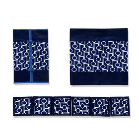 青云染·植物染手工蜡染茶席 拼接系列长款茶席 桌席 杯垫 纸巾袋