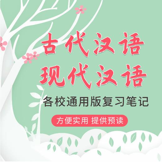 27版文学考研古代汉语、现代汉语笔记各校通用 商品图0