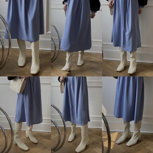 HIDEMI小羊皮女鞋经典小方头方跟长靴 商品图10