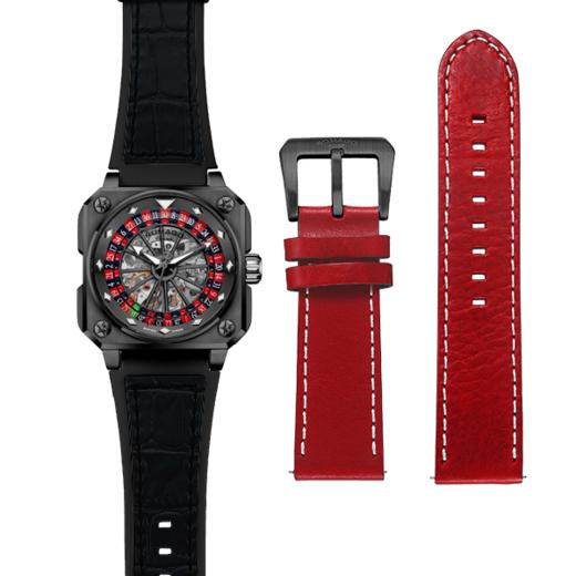 Romago SWISS 帝霸轮盘系列腕表 枪色 RM085-0557PL-BU-6 商品图3