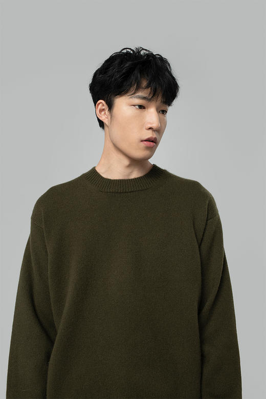 2020经典款男士纯山羊绒落肩套头衫 商品图0