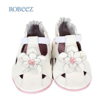robeez美国春夏麂绒皮软底粉色白色婴幼儿女童公主鞋宝宝鞋学步鞋 商品图2