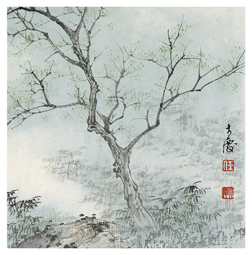 任大庆-真迹-山水画《长日山中坐》 客厅 玄关 书房 办公室 商品图2