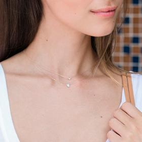 北京仓｜Adina Reyter-Solid Pave-迷你水滴 钻石 银钻托 项链［美国设计师］