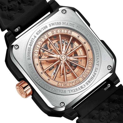 Romago SWISS 帝霸轮盘系列腕表 镀黑红 RM085-0557PL-BKBK-6 商品图3