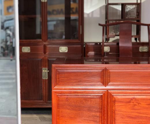 红桥红  家具严选  缅甸花梨（大果紫檀）  【书房五件套】 商品图1