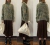 HIDEMI 巧克力色褶皱针织连衣裙 商品缩略图8