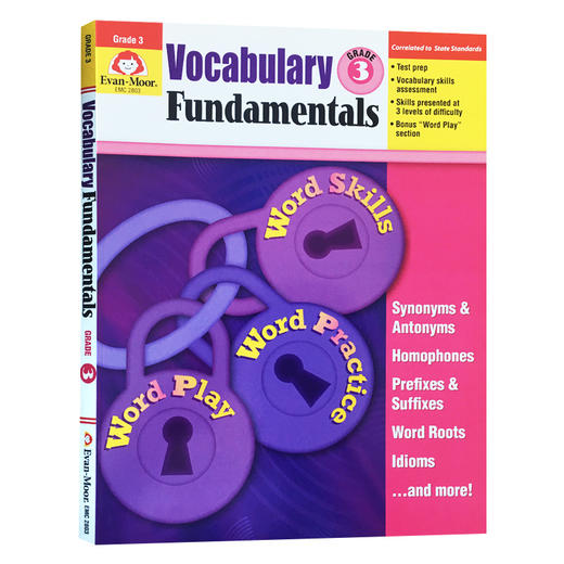 词汇基础 三年级 英文原版 Vocabulary Fundamentals Grade 3 美国加州小学英语教辅 Evan Moor 英文版进口原版书籍 商品图0