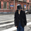 黑色西装外套女秋冬新款韩版宽松时尚单排扣卡其色白色西服 商品缩略图3