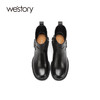 westory马丁靴女2020冬季新款英伦风短靴厚底靴子潮insW20DS80441 商品缩略图2