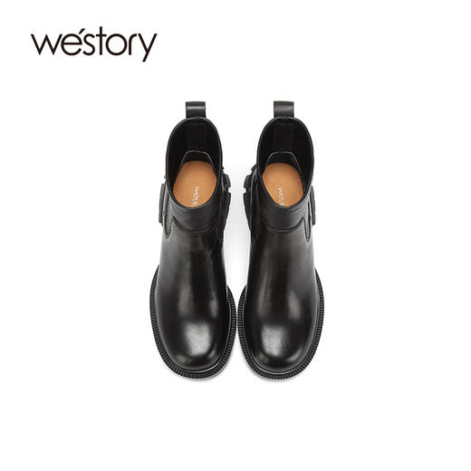 westory马丁靴女2020冬季新款英伦风短靴厚底靴子潮insW20DS80441 商品图2