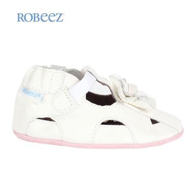 robeez美国春夏麂绒皮软底粉色白色婴幼儿女童公主鞋宝宝鞋学步鞋 商品图3