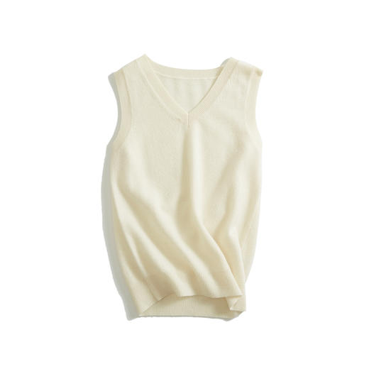 JC经典款V领/圆领纯羊绒背心 商品图2