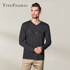 YvesFigarau伊夫·费嘉罗秋冬男士简约舒适修身透气打底商务休闲长袖T恤860908 商品缩略图0