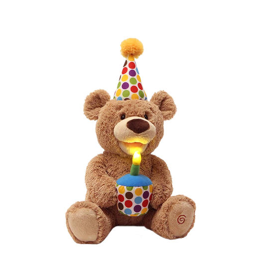 babygund生日快乐声动泰迪熊会吹蜡烛的熊