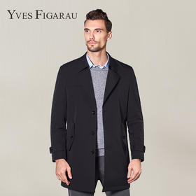 YvesFigarau伊夫·费嘉罗秋冬新款商务休闲时尚保暖风衣羽绒服904263【一衣多穿，内胆可拆卸】