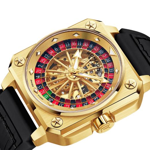 Romago SWISS 帝霸轮盘系列腕表 金色 RM085-0557PL-GD-6 商品图2