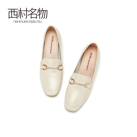西村名物2020秋季新款净版扣钻乐福鞋柔软舒适时尚休闲女鞋X20CM32591 商品图2