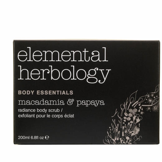 elemental herbology 澳洲坚果木瓜身体磨砂膏 200ml