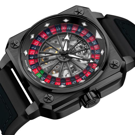 Romago SWISS 帝霸轮盘系列腕表 枪色 RM085-0557PL-BU-6 商品图1