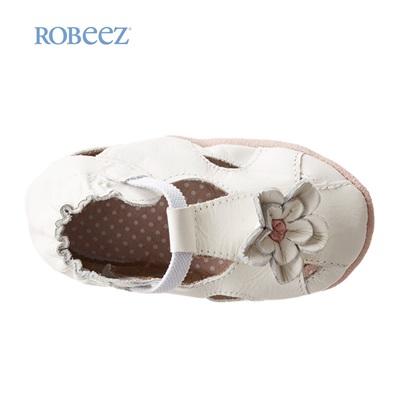 robeez美国春夏麂绒皮软底粉色白色婴幼儿女童公主鞋宝宝鞋学步鞋 商品图4