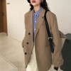 黑色西装外套女秋冬新款韩版宽松时尚单排扣卡其色白色西服 商品缩略图0