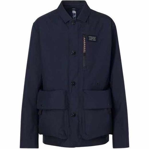tp自营202068001burberry巴宝莉男士蓝色聚酯纤维缝饰军风夹克