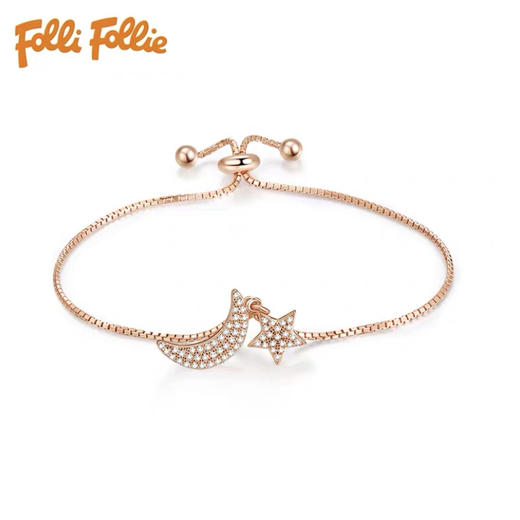 芙丽芙丽/Folli Follie 个性潮流女月亮星星造型甜美女手链手镯 商品图0