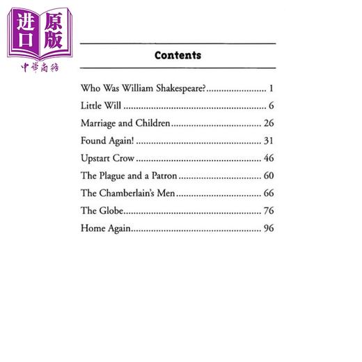 预售 【中商原版】谁是威廉·莎士比亚 Who Was William Shakespeare 儿童科普文学人物传记 中小学生阅读 英文原版 7-12岁 Who was系列 商品图2