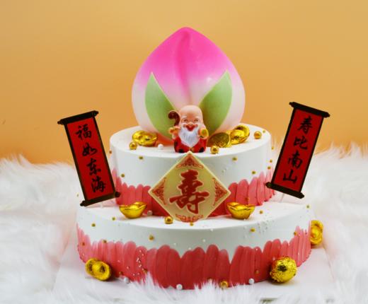 寿星蛋糕128英寸巧克力寿桃