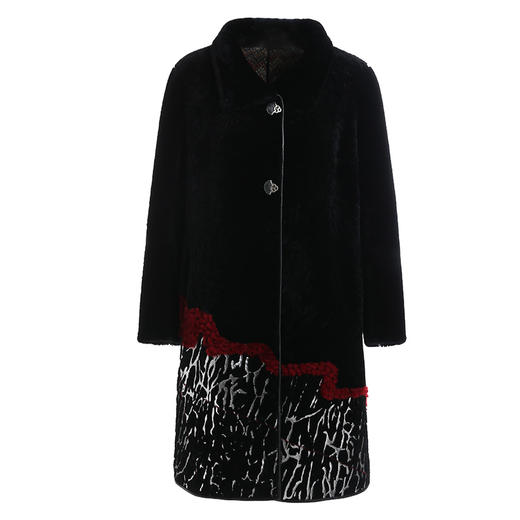 乔万尼冬季新款水貂皮草气质显瘦大衣中长款外套女ES4P402 商品图4