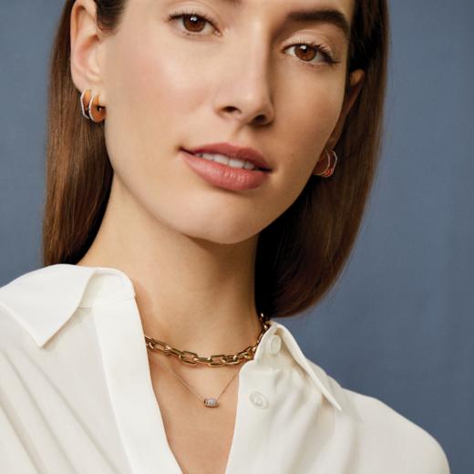 订购10周到｜Adina Reyter-Stripe Pave-迷你转运珠 钻石 项链［美国设计师］ 商品图0