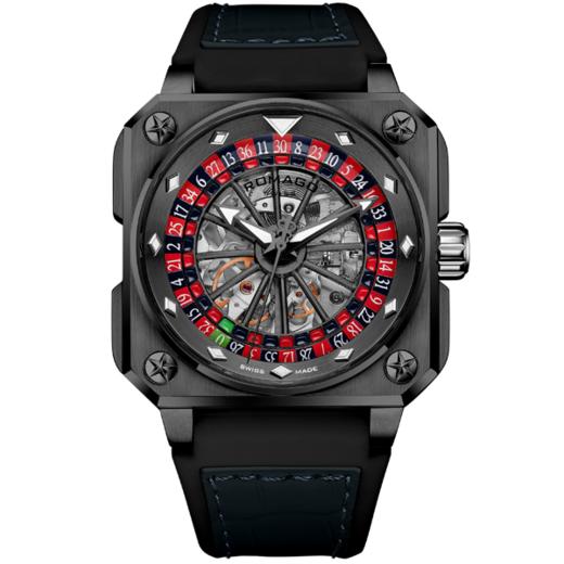 Romago SWISS 帝霸轮盘系列腕表 枪色 RM085-0557PL-BU-6 商品图4